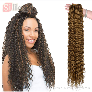 Silike Water Wave Projector All Color Availiable Synthetic Hair Crochet Bundles Weave Extension Can Buy 3 or 4 Bundles Free Ship